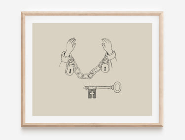The key to freedom from the bondage of sin Digital download printable art